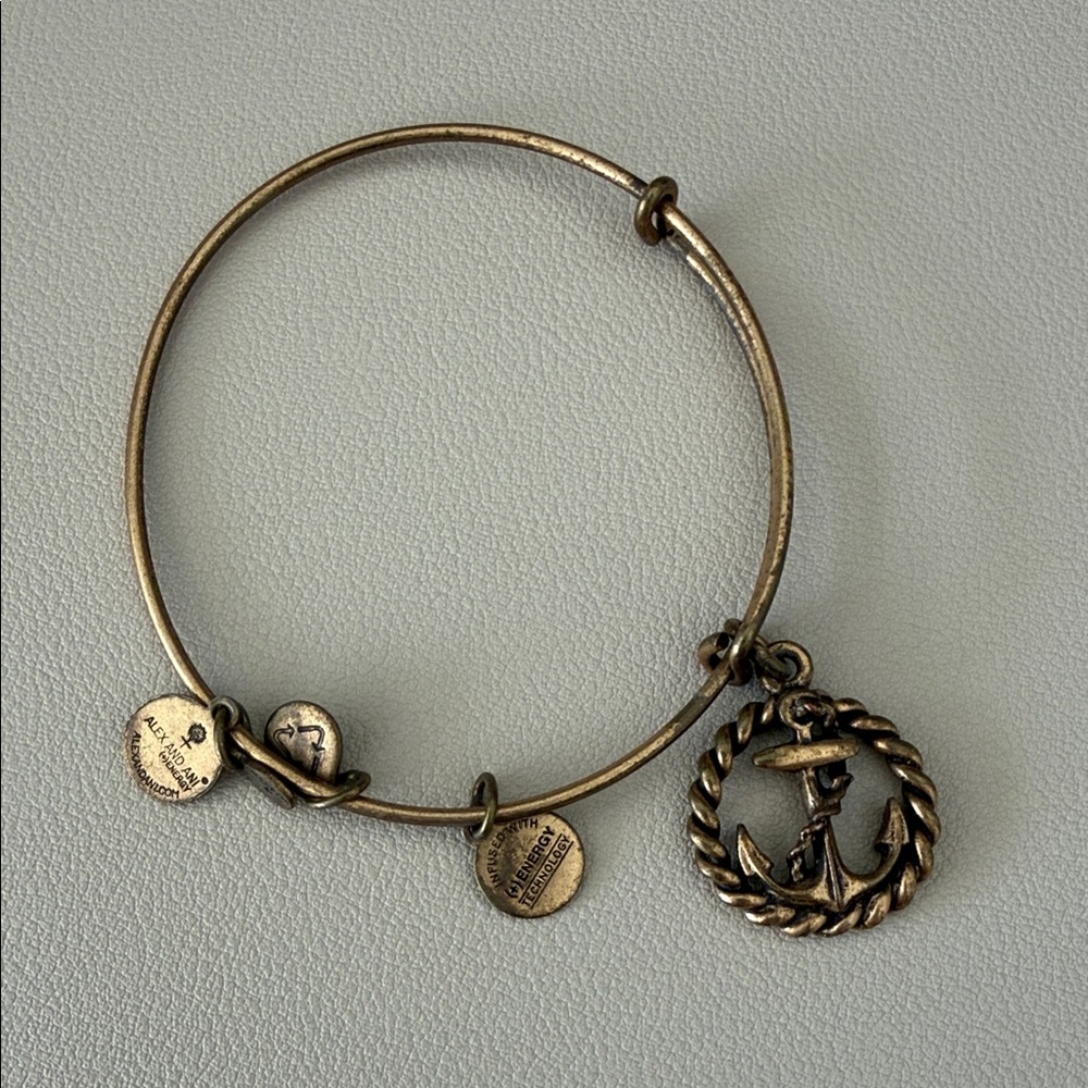 Alex and Ani Bronze Anchor Charm Bracelet